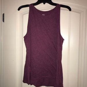 Maroon high neck tank top